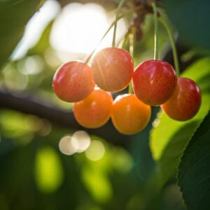 Garrns Bunte Süßkirsche - Kirschen der Sorte Garrns Bunte am Baum